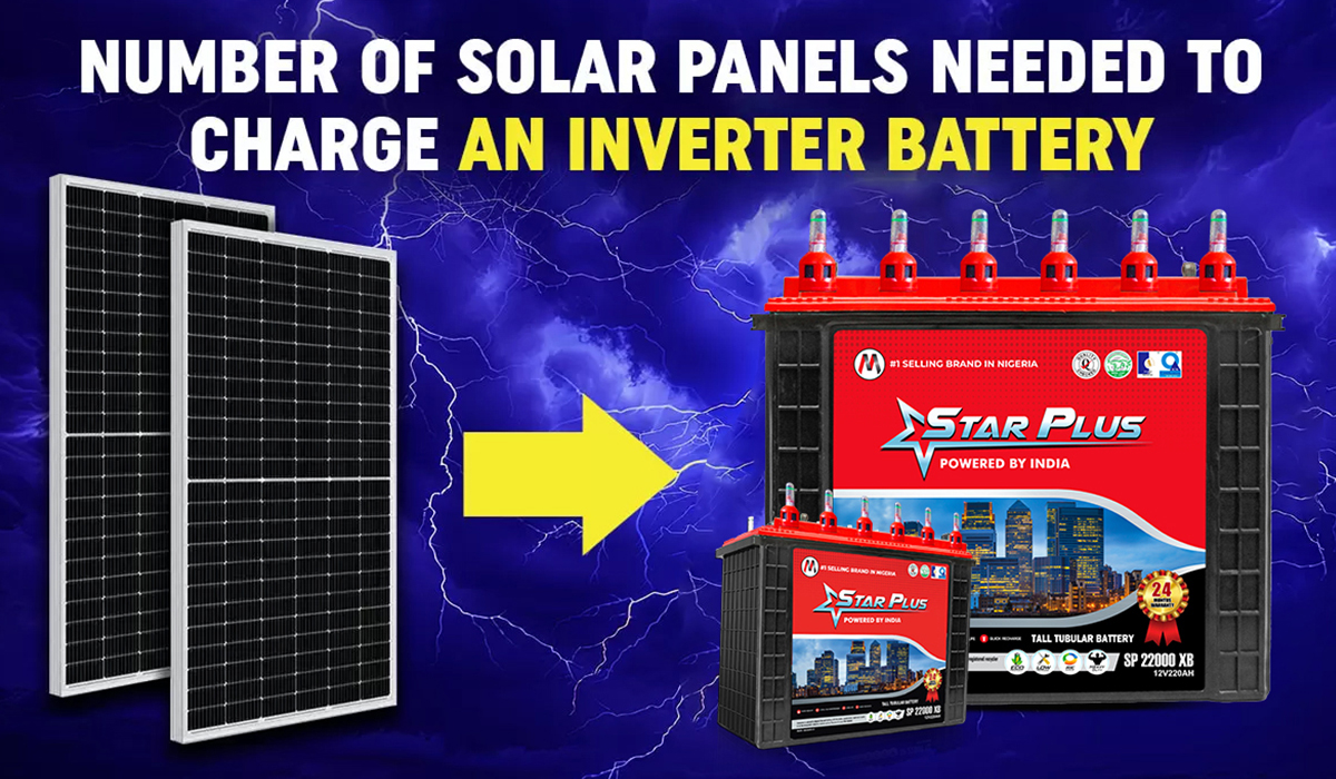 Number of solar panels needed to charge an inverter battery