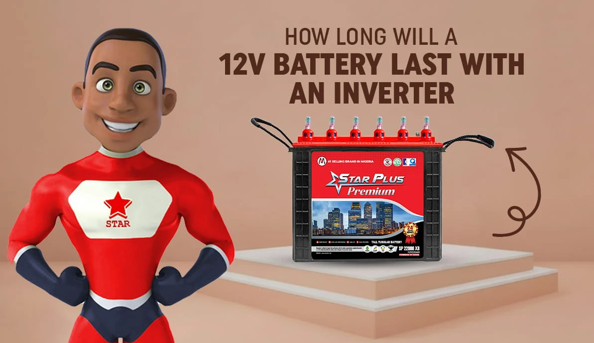 How long will a 12v battery last with an inverter?