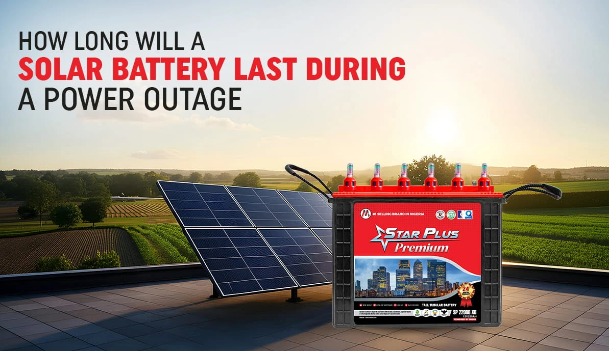 How long will a solar battery last during a power outage?