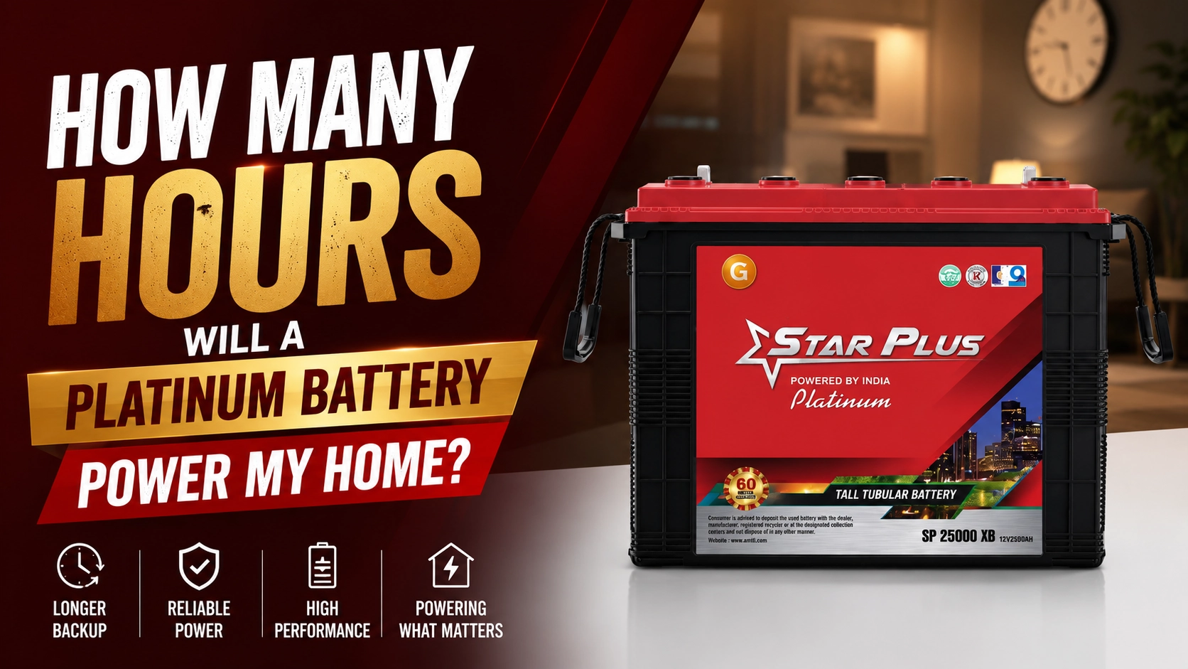 How many hours will a platinum battery power my home